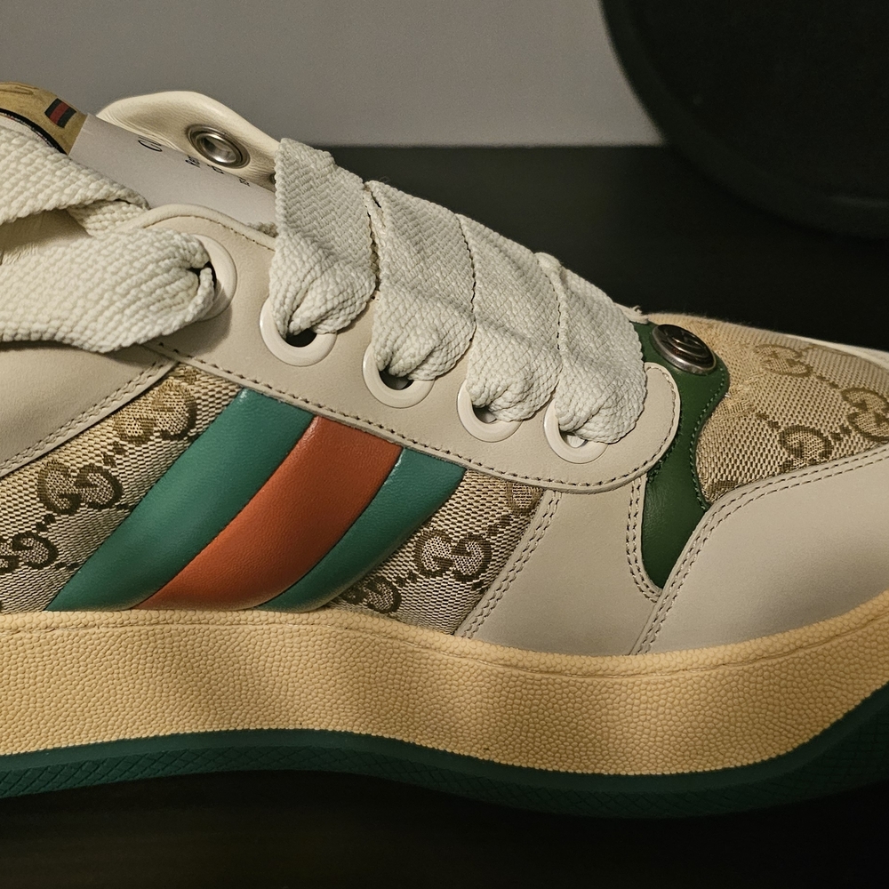 Gucci Screener 'GG Motif Beige Green' 777106-AAC72
